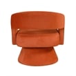 Lessa Swivel Accent Chair- Orange- Round Base- Soft Foam Cushion