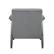 Tira 32 Inch Accent Chair- Channel Stitched- Gray Velvet- Solid Wood Frame