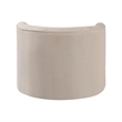 Alix 33 Inch Swivel Accent Chair- Round Design- Button Tufted Beige Velvet