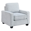 Pery Accent Chair w Reversible Cushions- Modern Light Gray Polyester