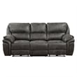 Tony 90 Inch Power Double Recliner Sofa- Gray Microfiber- USB Charging Port