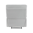 Patty 36 Inch Manual Recliner Chair- Cushioned- Light Gray Velvet- Wood