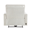 Nida 40 Inch Power Recliner Chair- Adjustable Headrest- White Polyester