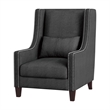 33 Inch Accent Armchair- High Back- Loose Cushions- 1 Lumbar Pillow- Gray