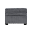 Rix 45 inch Modular Armless Chair- Gray Corduroy Fabric- Black Wood Legs