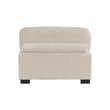 Rix 45 inch Modular Armless Chair- Beige Corduroy Fabric- Black Wood Legs