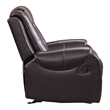 Istro 39 Inch Manual Recliner Chair- Gliding- 2 Tone Brown Faux Leather