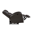 Rica 38 Inch Power Recliner Chair- Plush Brown Faux Leather- Foam Cushions