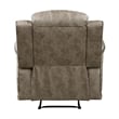 Bento 38 Inch Manual Recliner Chair- Tab Pull- Sandy Brown Microfiber