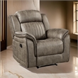 Bento 38 Inch Manual Recliner Chair- Tab Pull- Sandy Brown Microfiber