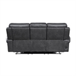 Ville 83 Inch Power Double Recliner Sofa- USB Charging- Gray Faux Leather