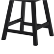 Elsa 26 Inch Swivel Counter Height Chair- Black Faux Leather- Set of 2