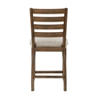 Trea 26 Inch Counter Height Chair- Ladder Back- Polyester- Cherry- Set of 2