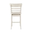 Will 26 Inch Counter Height Chair- Gray Polyester Upholstery- White- Set of 2