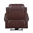 Michael 39 Inch Power Recliner Chair- USB Port- Brown Top Grain Leather