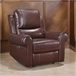 Michael 39 Inch Power Recliner Chair- USB Port- Brown Top Grain Leather