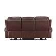 Michael 82 Inch Power Dual Recliner Sofa- USB- Brown Top Grain Leather