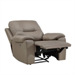 Perry 39 Inch Power Recliner Chair- USB- Solid Wood- Taupe Gray Microfiber