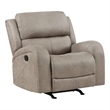 Patsy 38 Inch Manual Recliner Rocker Chair- Brown Microfiber- Tufted Back