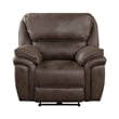 Tony 45 Inch Power Recliner Chair- Brown Microfiber- Solid Wood- USB Port