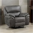 Tony 40 Inch Power Recliner Chair- Gray Microfiber- Solid Wood- USB Port