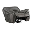 Tony 40 Inch Power Recliner Chair- Gray Microfiber- Solid Wood- USB Port