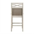 Marie 26 Inch Counter Height Chair- Khaki Fabric Seat- Back- Beige- Set of 2