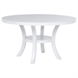 Judy 5pc Round Dining Table Set- Flared Legs- Gray Fabric- White Wood