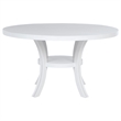 Judy 7pc Round Dining Table Set- Flared Legs- Gray Fabric- White Wood