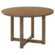 Billie 5pc Round Dining Table and 4 Chairs Set- Walnut Brown and Beige