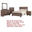 Bello 5pc Queen Bedroom Set- Transitional Washed Taupe Brown n Black