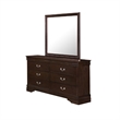 Nim 4pc Queen Sleigh Bedroom Set- Nickel  Handles- Dark Brown