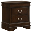 Nim 4pc Queen Sleigh Bedroom Set- Nickel  Handles- Dark Brown