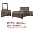 Bello 4pc Queen Bedroom Set with Bed Storage- Washed Taupe Brown
