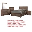 Bello 5pc Queen Bedroom Set with Bed Storage- Washed Taupe Brown