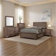 Bello 5pc Queen Bedroom Set with Bed Storage- Washed Taupe Brown