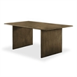 Heln 7pc Dining Table and Chair Set- Light Gray Fabric- Natural Brown