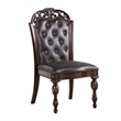 Eva 7pc Dining Table and Chair Set- Brown Faux Leather- 72-93 Inch