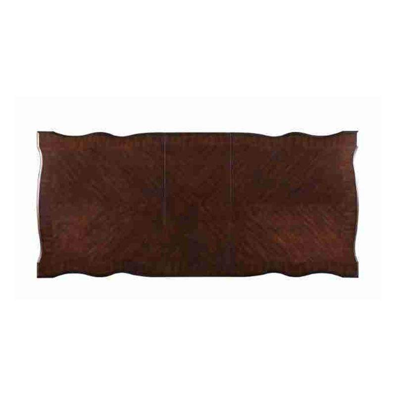 Eva 7pc Dining Table and Chair Set- Brown Faux Leather- 72-93 Inch