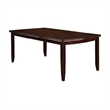 Demy 7pc Dining Table and 6 Chairs Set- Espresso Brown Faux Leather