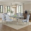Ada 7pc Dining Table and Chair Set- 72-90 Inch Extendable Top- Gray