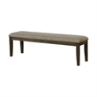 Kely 6pc Dining Table- Chair and Bench Set- Extendable Top- Brown Gray