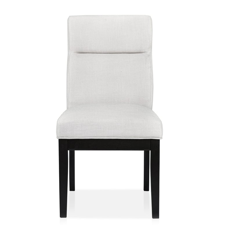 Moi 5pc Dining Table and Chair Set- 52 Inch Round Glass- White Black