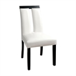 Pyn 7pc Dining Table and Chair Set- Black Wood- Beige Faux Leather