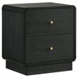 Cavy 4pc Queen Bedroom Set- Charcoal Gray Upholstery- Gold