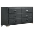 Giya 4pc Queen Bedroom Set- Classic Tufted Dark Gray Velvet Upholstery