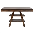 Wey 5pc Counter Height Dining Table and 4 Chairs Set- Brown- 2 Shelves