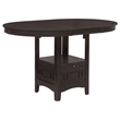 Lessa 5pc Counter Height Dining Table Set w 4 Chairs- Expandable Leaf- Brown