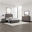 Mela 4pc Full Size Bedroom Set- Dresser- Nightstand- Mirror- Oak Gray