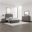 Mela 4pc Full Size Bedroom Set- Dresser- Nightstand- Mirror- Oak Gray
